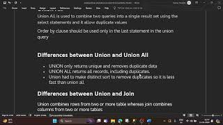 Union And Union All. Session 15