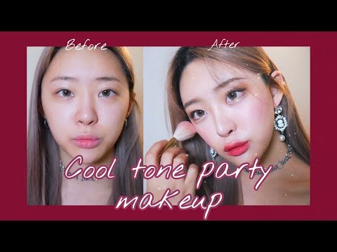 #다시도전_쿨톤💄쿨톤 파티 메이크업/<strong>여드름</strong> 기초 <strong>화장품</strong> <strong>추천</strong>/파티메이크업/쿨톤 메이크업