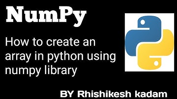 Tutorial 7 : How to create array using pandas library in python | jupyter notebook