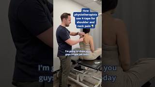 K-tape can be used to support shoulder blade positioning to help relieve neck tension