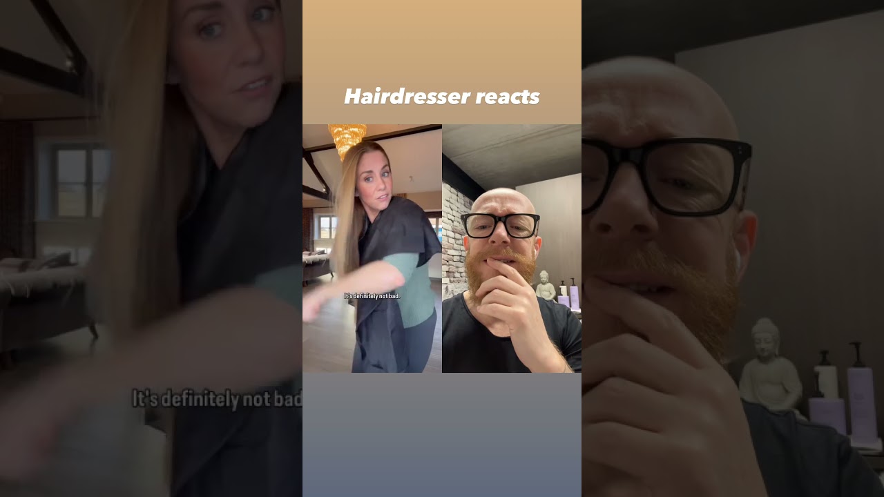 Hairdresser reacts to a DIY haircut