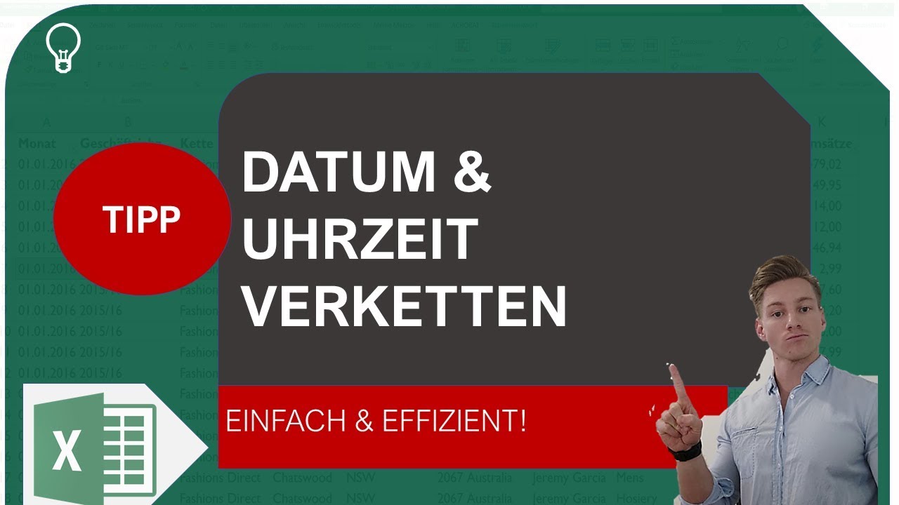 New Datum und Uhrzeit verketten in Excel I Excelpedia