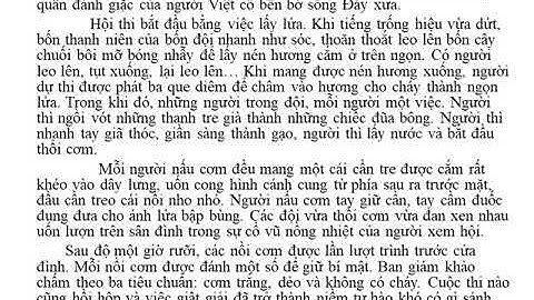 TV5-TUẦN 26: HỘI THỔI CƠM THI Ở ĐỒNG VÂN