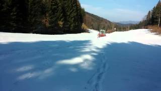Schneeräumung Halber Meter Teils Gefrorener Altschnee Bergauf Mit Mf 4245