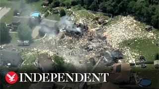 Drone footage shows aftermath of Pennsylvania house explosion