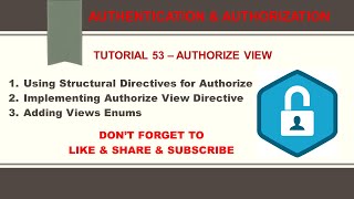 Tutorial 53 Implementing Authorizeview Directive