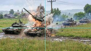 Powerful Missiles Eliminated Main Battle Tank Moving Through Narrow Road screenshot 1
