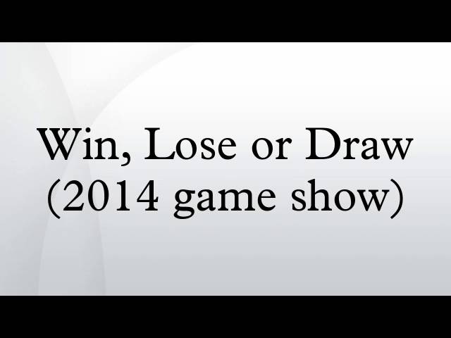 Win, Lose, Or Draw (partially lost Disney revival game show; 2014) - The  Lost Media Wiki