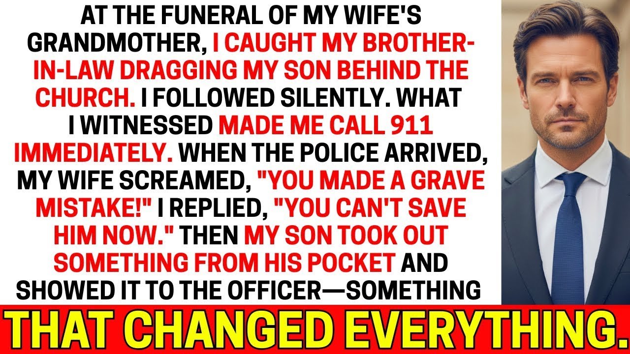 At the funeral, I followed my brother in law behind the church—what I saw made me call 911
