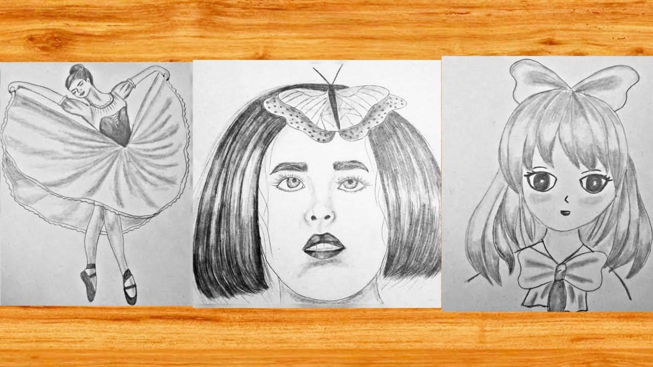 3 easy drawing ideas(part 3)Pencil sketch tutorialart videos YouTube