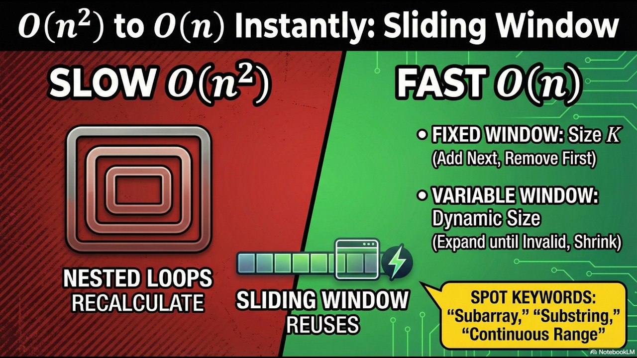 Sliding Window Mastery for DSA | Fixed & Variable Window Patterns - YouTube