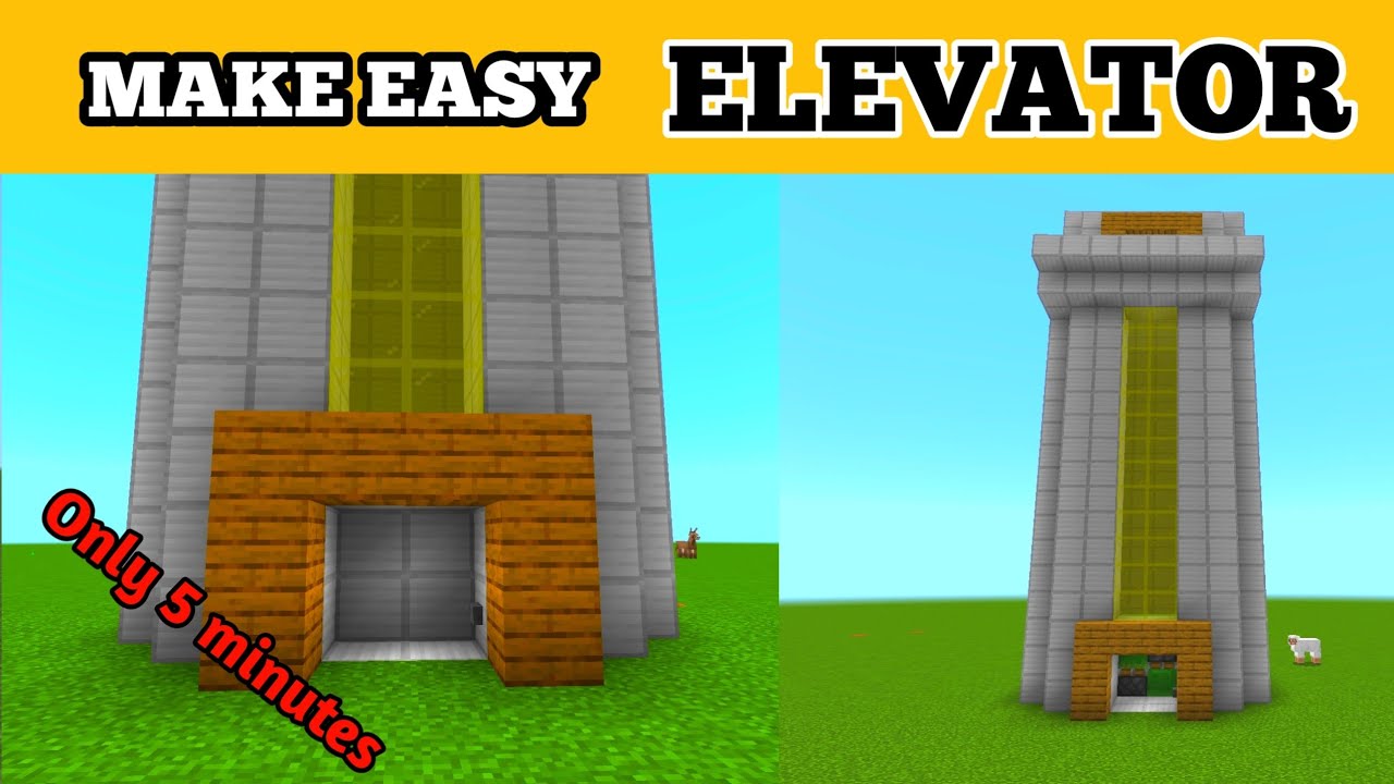 How to make elevator in Minecraft || elevator tutorial in Minecraft on ...
