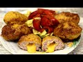 Простая еда - самая ВКУСНАЯ еда! Котлеты с сыром + салат из свежих овощей!