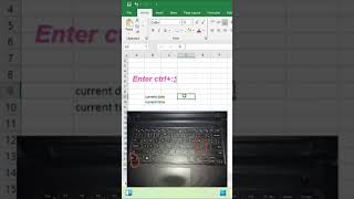 insert current date and current time in excel#excel #exceltips