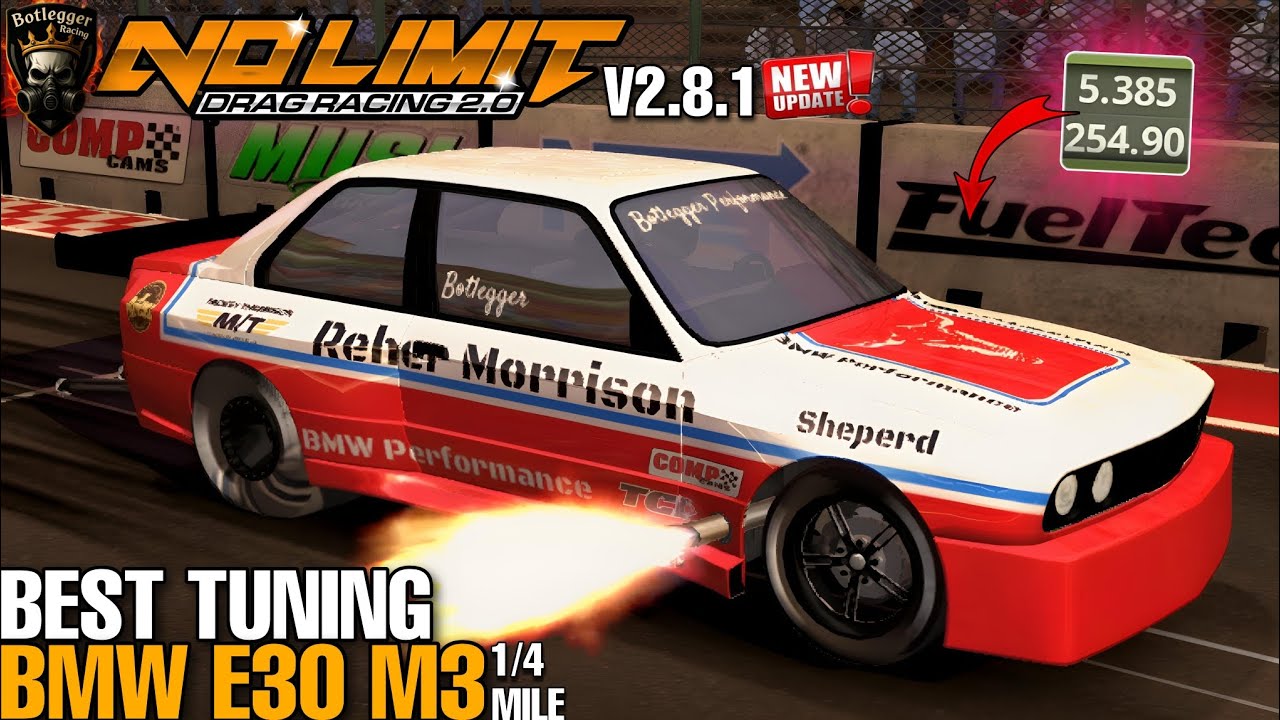 Latest Tune BMW E30 M3 5.3 second in 1/4 mile no limit drag racing 2 V2.8.1