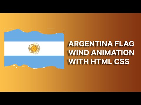 Argentina Flag Animation with HTML CSS | HTML CSS Flag Animation @raselcoder