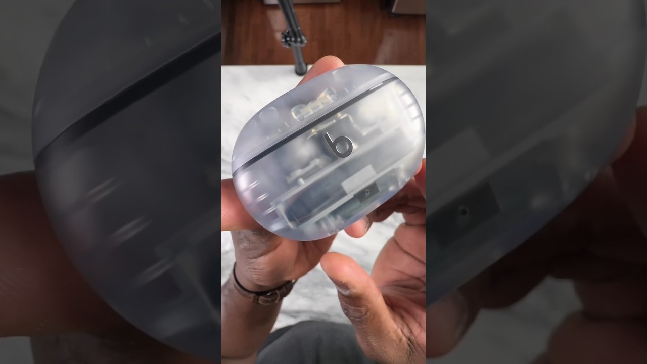 The New Beats Studio Buds + Not Only Comes with a Transparent case but some Really Damn good sound .