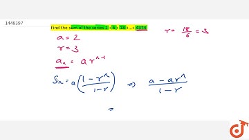 Find the sum of the series  ltmath gt  ltmrow gt  ltmn gt2 lt/mn gt ltmo gt+ lt/mo gt ltmn gt6