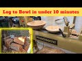 Log to bowl in under 10 minutes (Woodturning)