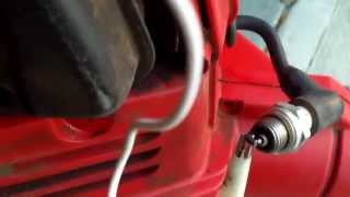 Testing for spark on a craftsman leaf blower