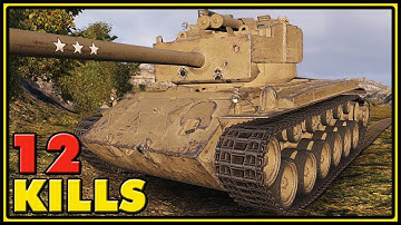 T26E4 SuperPershing - 12 Kills - 1 vs 5 - World of Tanks Gameplay