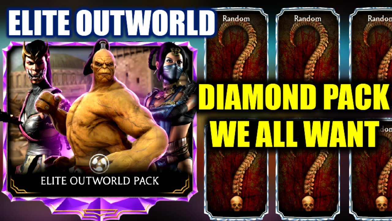 MK Mobile Elite Outworld Pack Opening I Got So Many Diamond Characters Best Pack of MKX