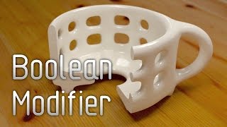 Blender Boolean Modifier Experiment - Blender Cycles Render - Zeitfreund