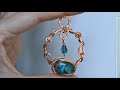 Circular Dangle Pendant with Cabochon Wire Wrap Tutorial