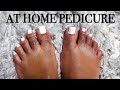 DIY PEDICURE AT HOME | WITH POLY GEL & DUAL FORMS | QUARANTINE NAILS