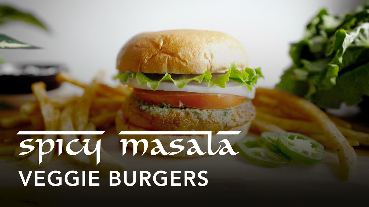 Spicy Masala Veggie Burgers Tasty Aloo Tikki Burger Quick & Easy