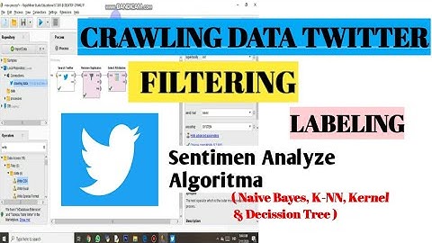 TUTORIAL CRAWLING DATA (TWITTER) FILTERING, LABELING & SENTIMEN ANALYZE ALGORITMA DENGAN RAPIDMINER