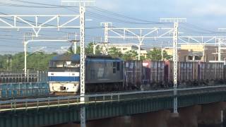 東海道本線 2014/08/19 貨物列車5075レ EF210-171[新]号機＋コキ24B