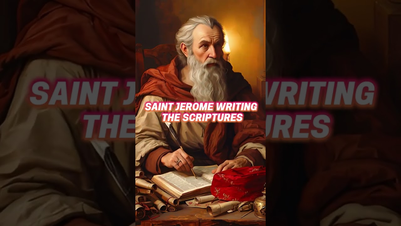 📜 Saint Jerome Writing the Scriptures | Father of Biblical Translation