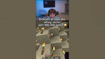 DrDonut tp traps the whole server with THOUSANDS of anvils #donutsmp #mincecraft