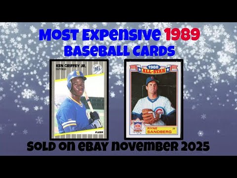 【キャシーページです。】 1989 Most Expensive eBay Sales Baseball Cards - November 2025