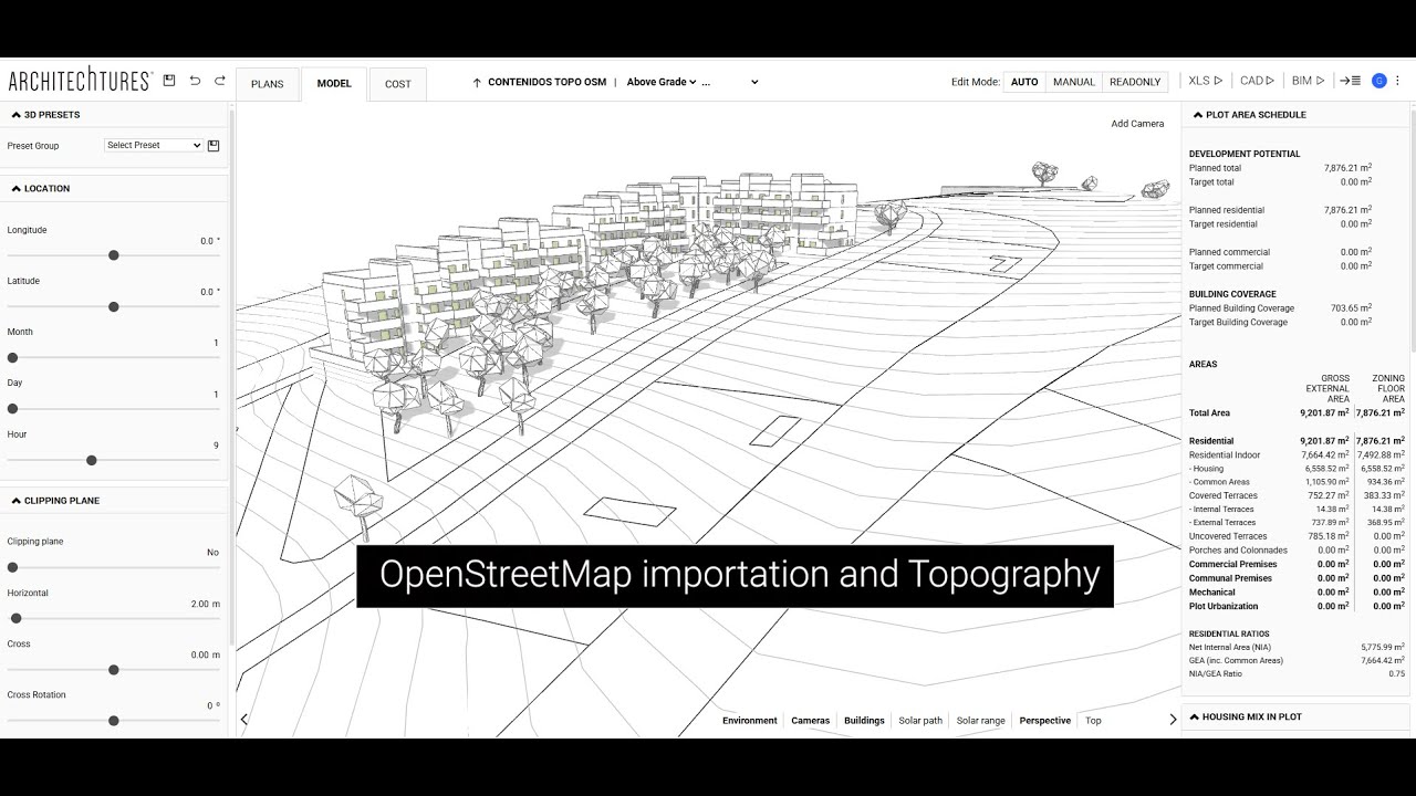 Automatic building staggering on existing topography - YouTube
