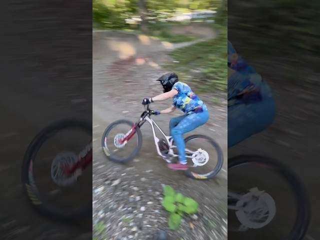 Big gap into a juicy berm. Like and subscribe for more #bike #mountainbike #downhill #mtb #jump class=