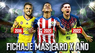 El Fichaje más Caro en Liga MX por Año (2008 - 2023)