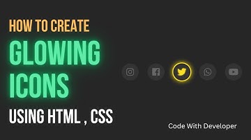 Pure CSS Glowing Icon hover Effect - Css3 Hover Effects - CSS Glow Effect on Hover