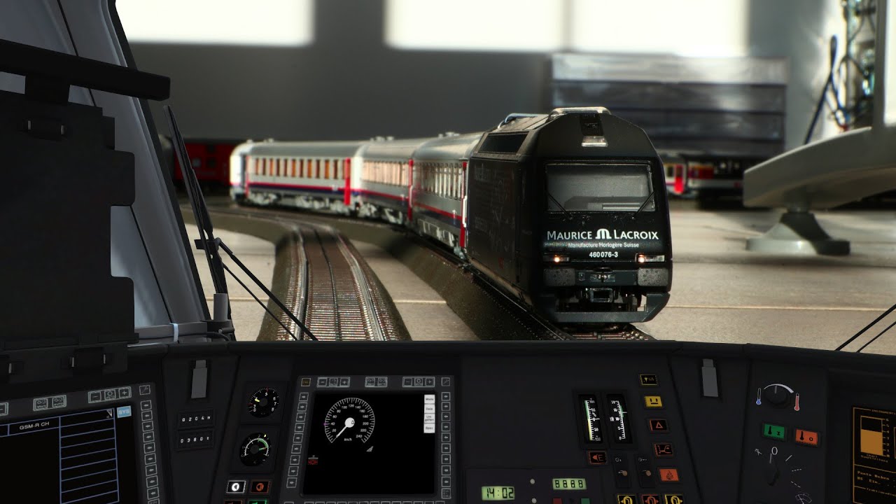 Führerstandsmitfahrt auf der Weihnachtsbodenbahn 2025 - Personenverkehr mit dem EC Vauban (Re 460)
