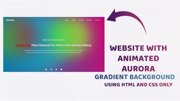 Website With Animated Aurora Gradient Background Using HTML and CSS Only