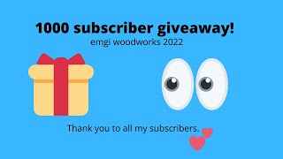 My 1000 Subsciber Giveaway Announcement