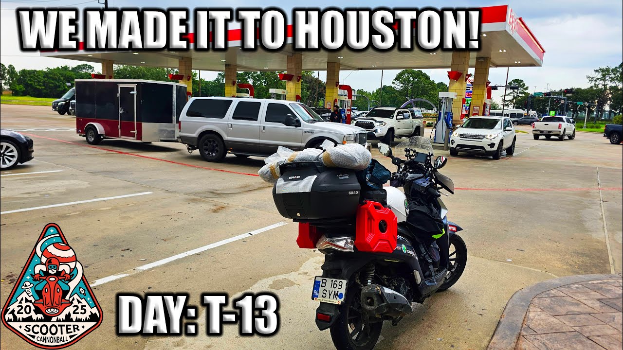 We made it to HOUSTON - 2025 Scooter Cannonball - Day T-13