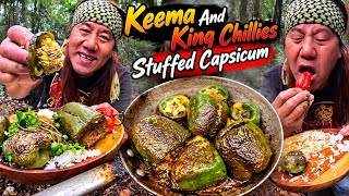 Explosive King Chillies & Beef Keema Stuffed In Capsicum.Must Try..