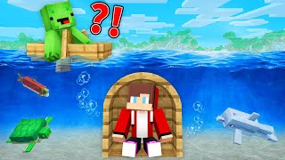 JJ Built an Underwater House To Prank Mikey in Minecraft (Maizen)