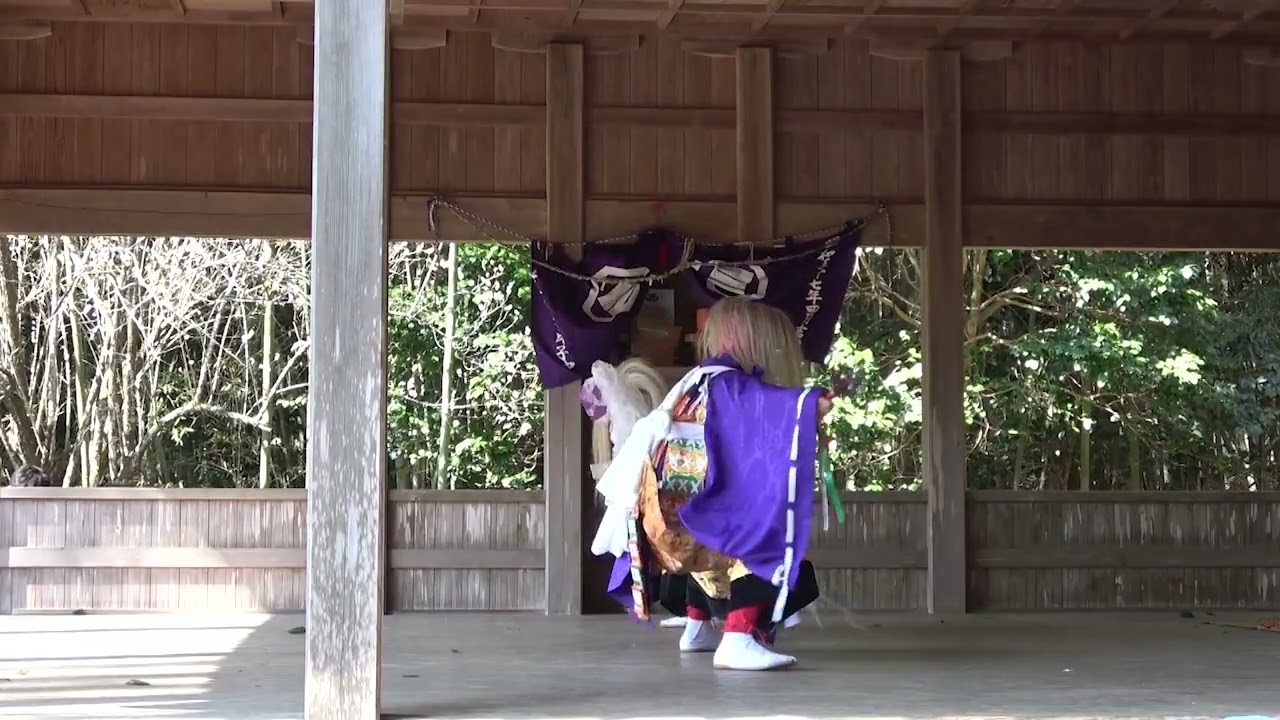神楽舞 平国 小池原神楽 (於)吉野梅園 梅まつり 梅ノ木天満社