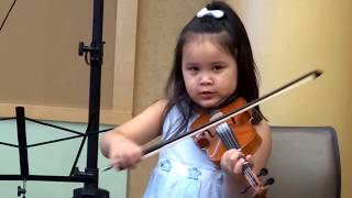 Suzuki Violin  - Minuet 3. J.S. Bach -5 Years Old