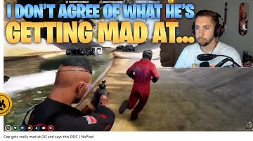 Kebun reacts to Cop gets really MAD at Larry | NoPixel GTA RP
