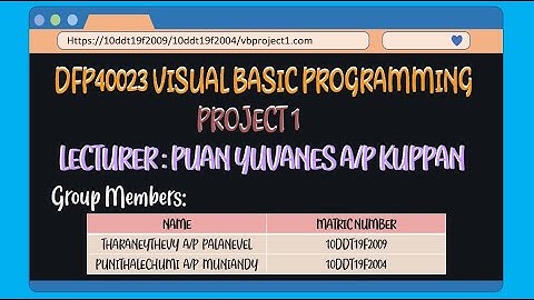 PROJECT 1 - VISUAL BASIC PROGRAMMING (LIBRARY MANAGEMENT SYSTEM)