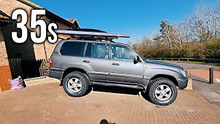 Land Cruiser 100 Series on 35 inch tyres - my first thoughts